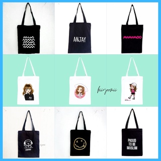 Jual (PART 8 ) Tas tote bag resleting wanita pria unisex korean