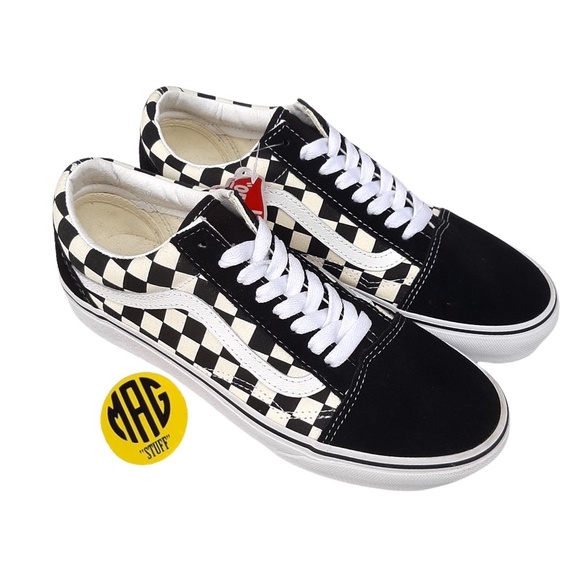 Jual vans old store skool checkerboard original