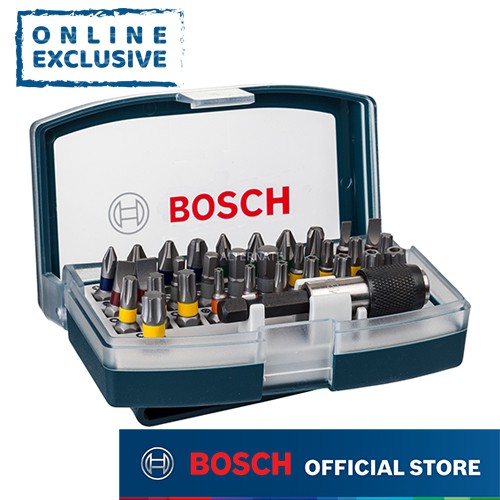Jual Bosch Screwdriver Bits Set with Colour Coding / Mata Obeng Set 32Pcs Shopee Indonesia