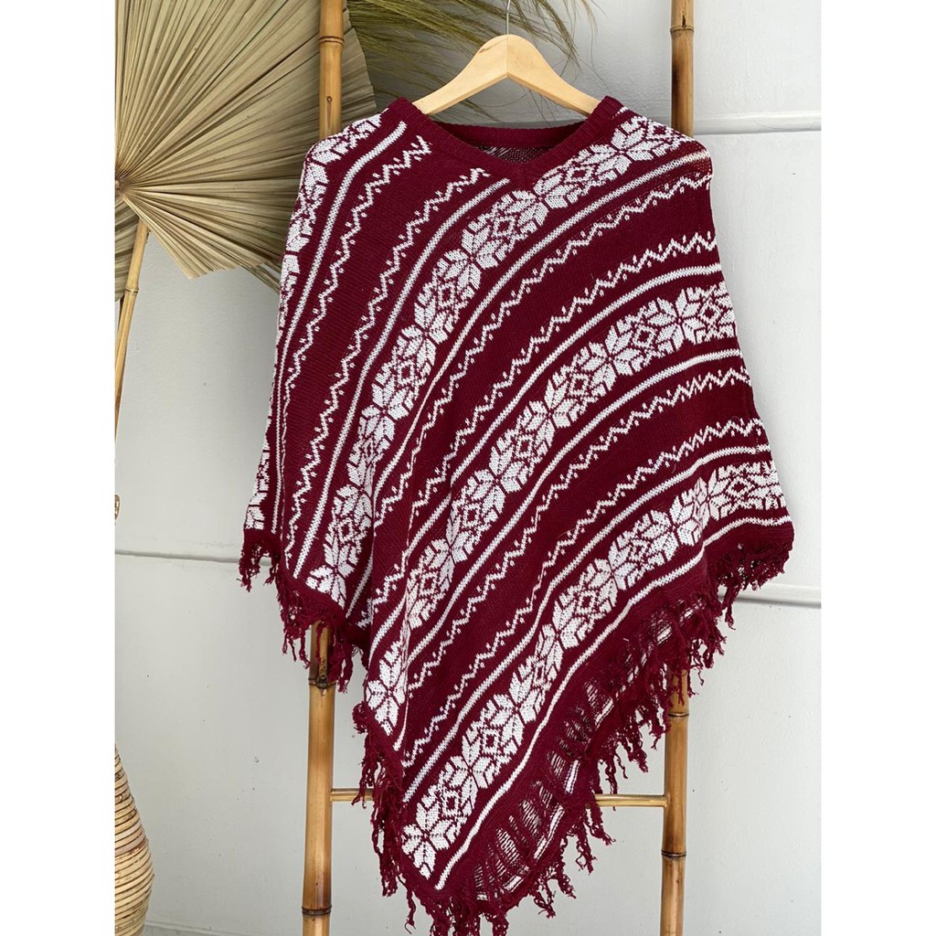 Jual Cardigan Ponco Rajut Premium | Shopee Indonesia