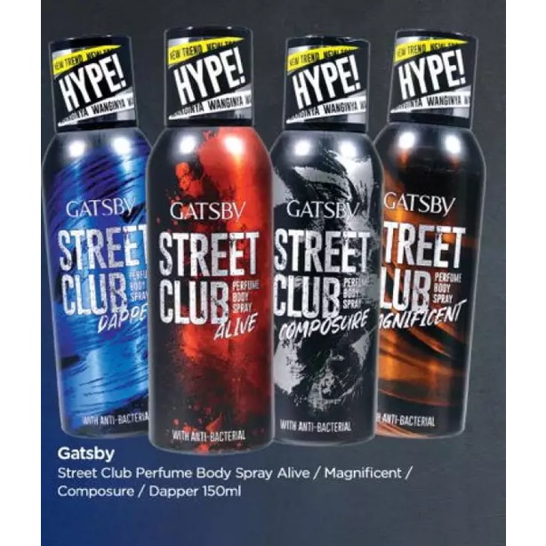 Jual GATSBY Street Club Perfume Body Spray 150ml (body care, body spray