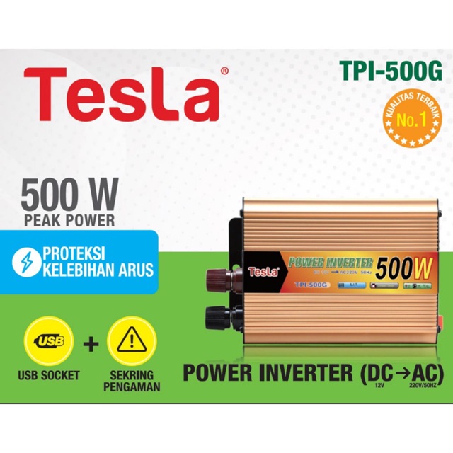 Jual Power Inverter Tesla DC to AC 500 Watt Shopee Indonesia