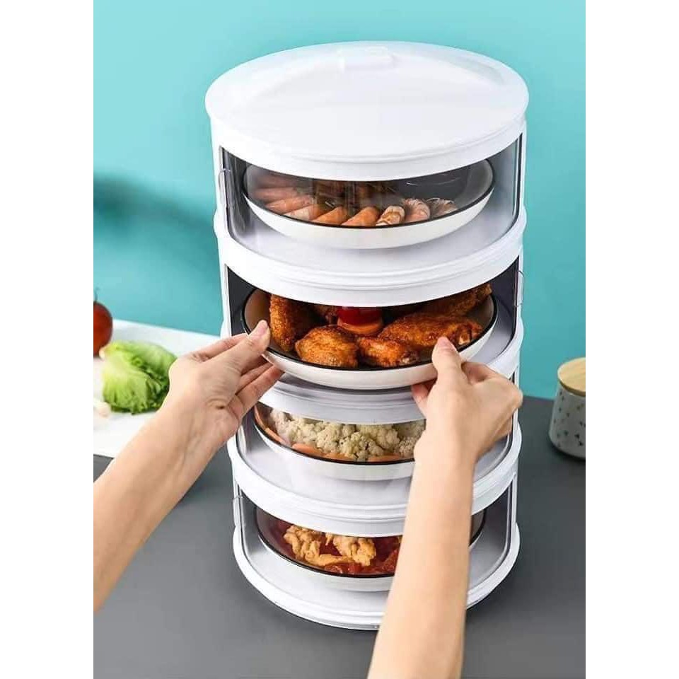 Jual Rak Tudung Saji Tingkat Makanan Lauk 4 Susun Penutup Masakan ...