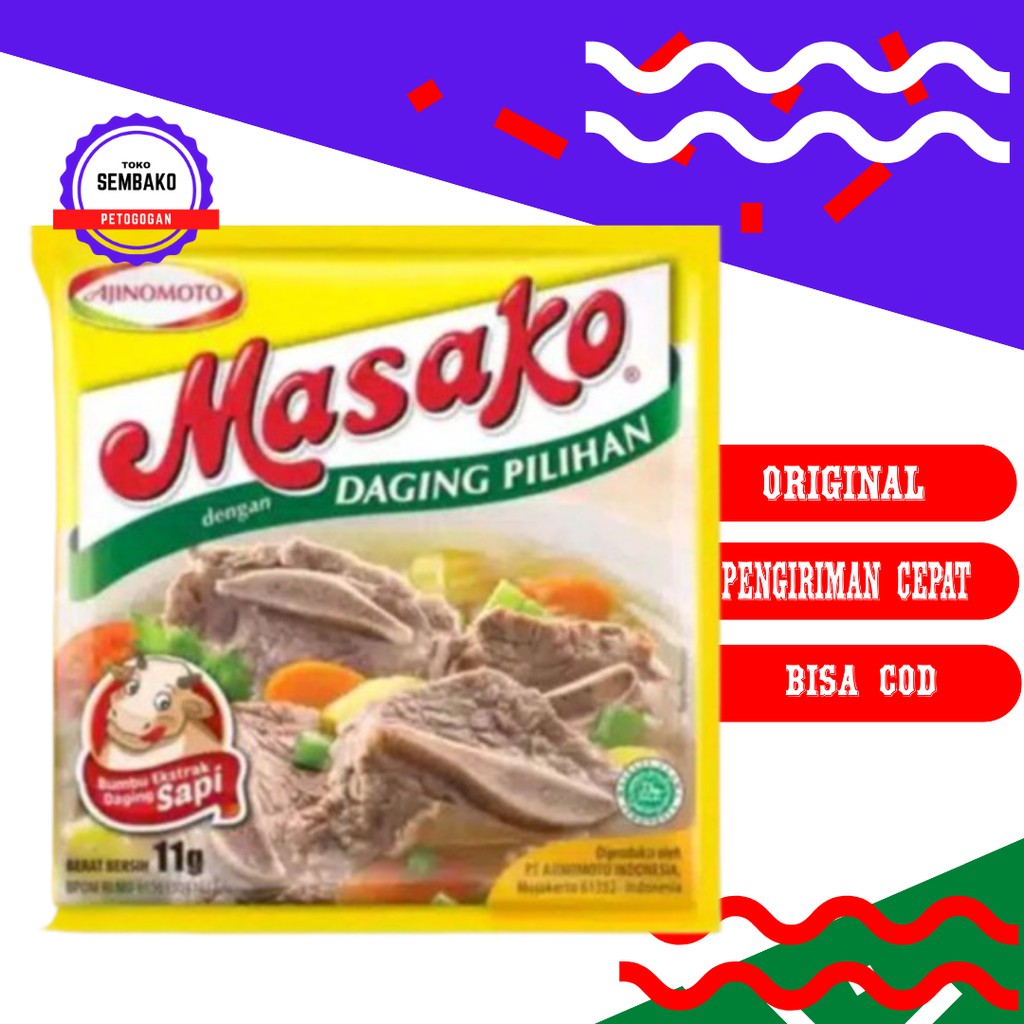 Jual Masako Sapi Daging Pilihan Penyedap Rasa Kemasan Sachet 10 Gram