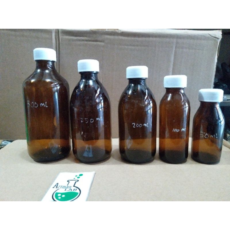 Jual Botol Kaca Coklat Sample 100 Ml 200 Ml 250 Ml 300 Ml Shopee Indonesia 3165