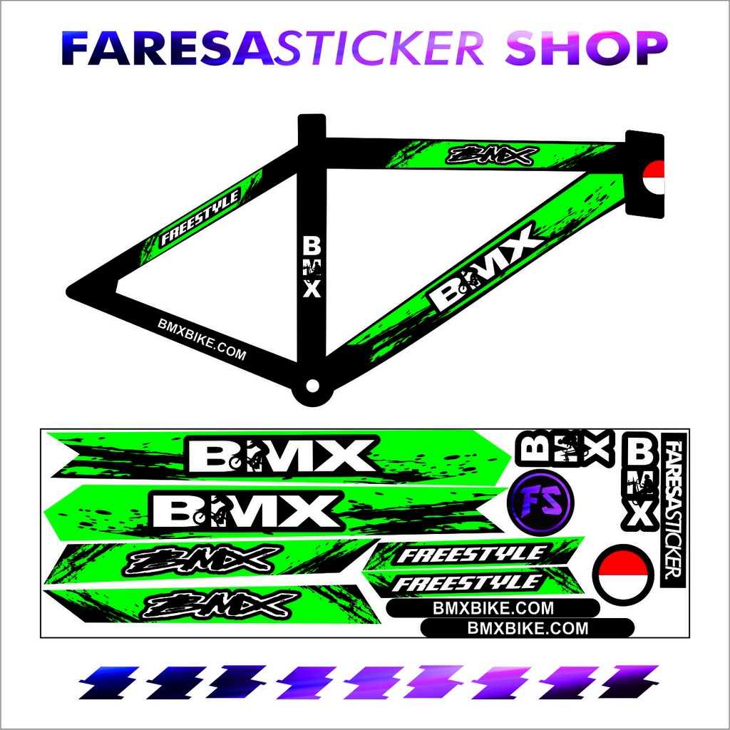 Jual (COD) STICKER DECAL SEPEDA BMX BIKE HIJAU Shopee Indonesia