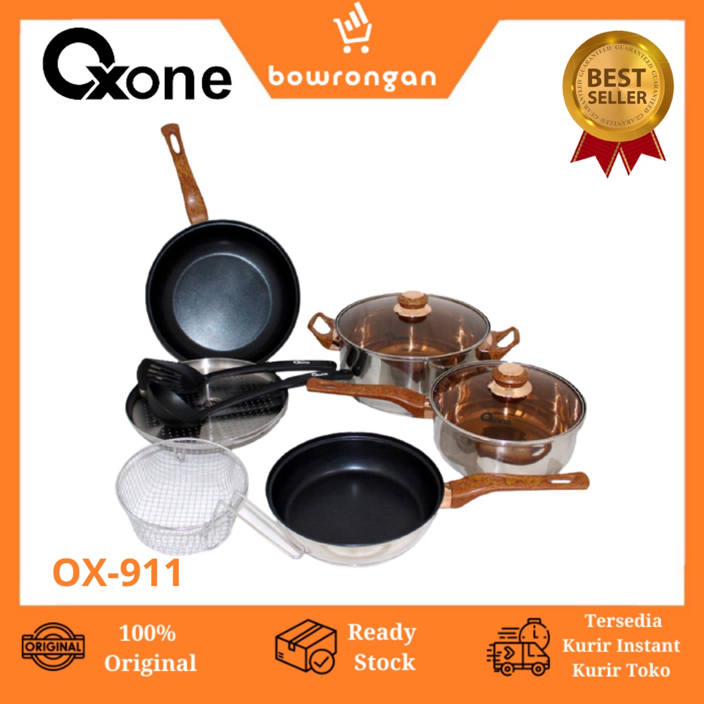 Jual Oxone Panci Set Cookware Set Stainless Steel Pcs Ox Shopee Indonesia