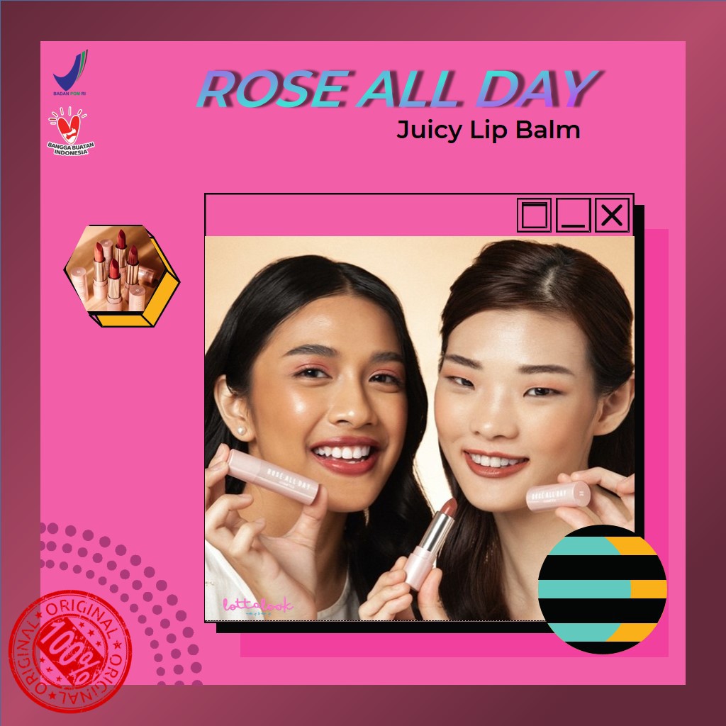Jual Rose All Day Juicy Lip Balm (FREE BUBBLE WRAP & KARDUS) Shopee