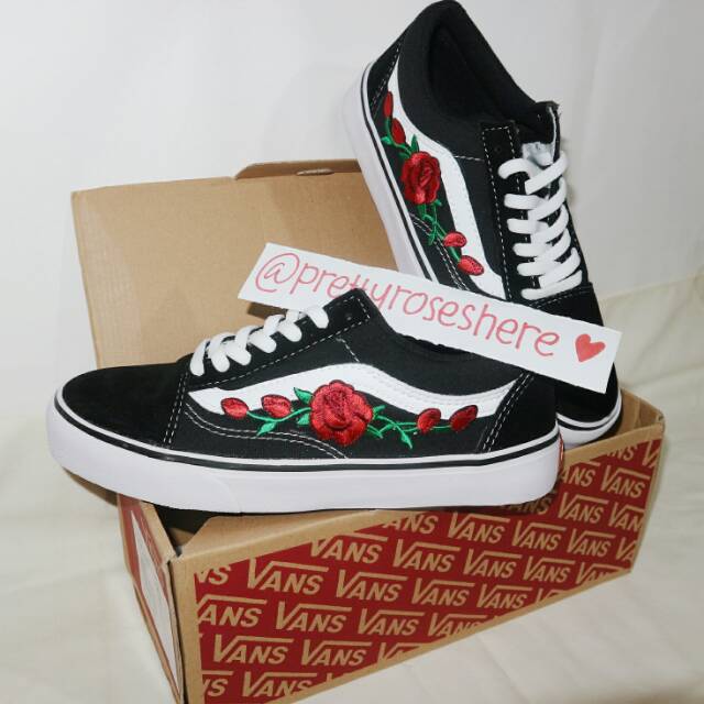 Vans old sales skool motif rose