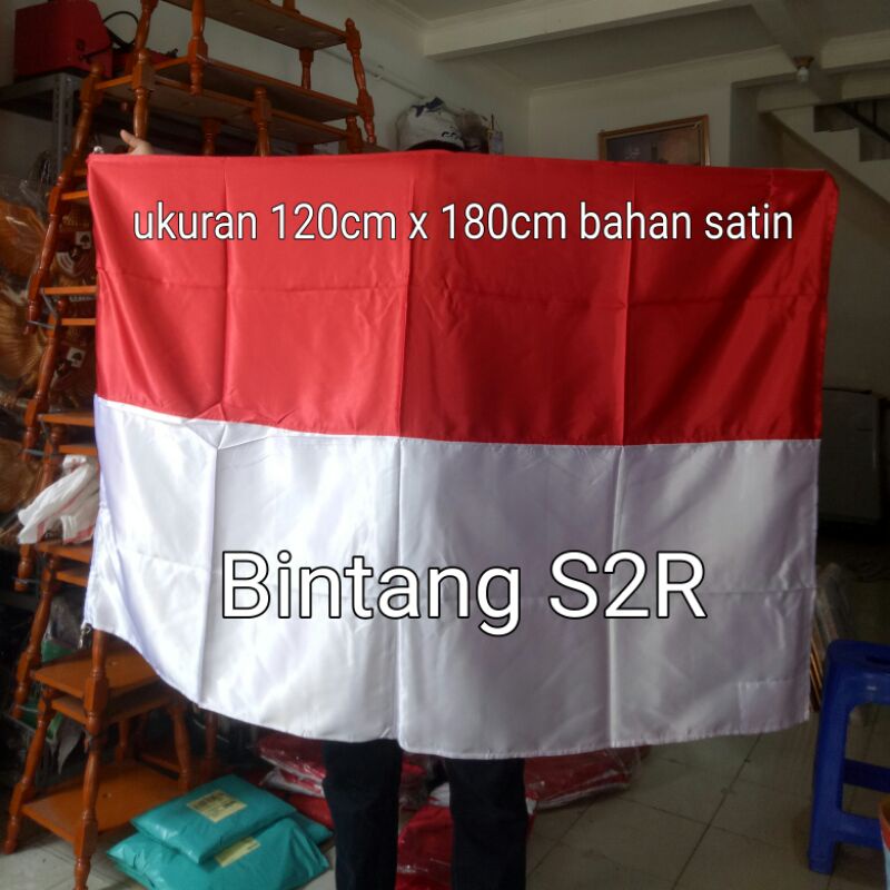 Jual Bendera Merah Putih Ukuran 120x180 Bahan Saten. | Shopee Indonesia