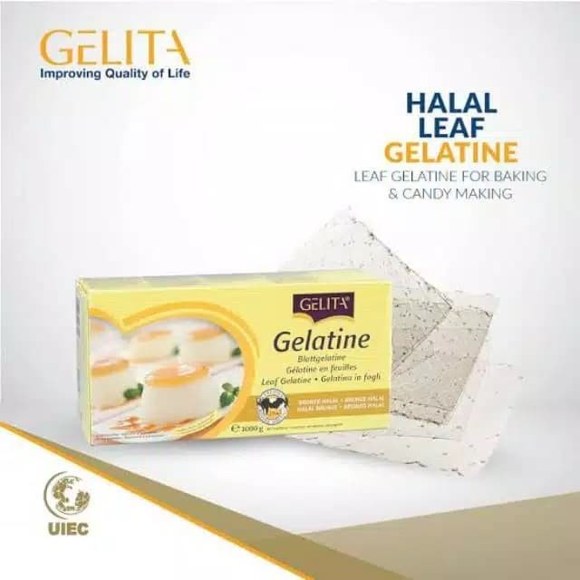 Jual GELATIN LEMBARAN HALAL / GELATINE SHEET GELITA HALAL 25 LEMBAR