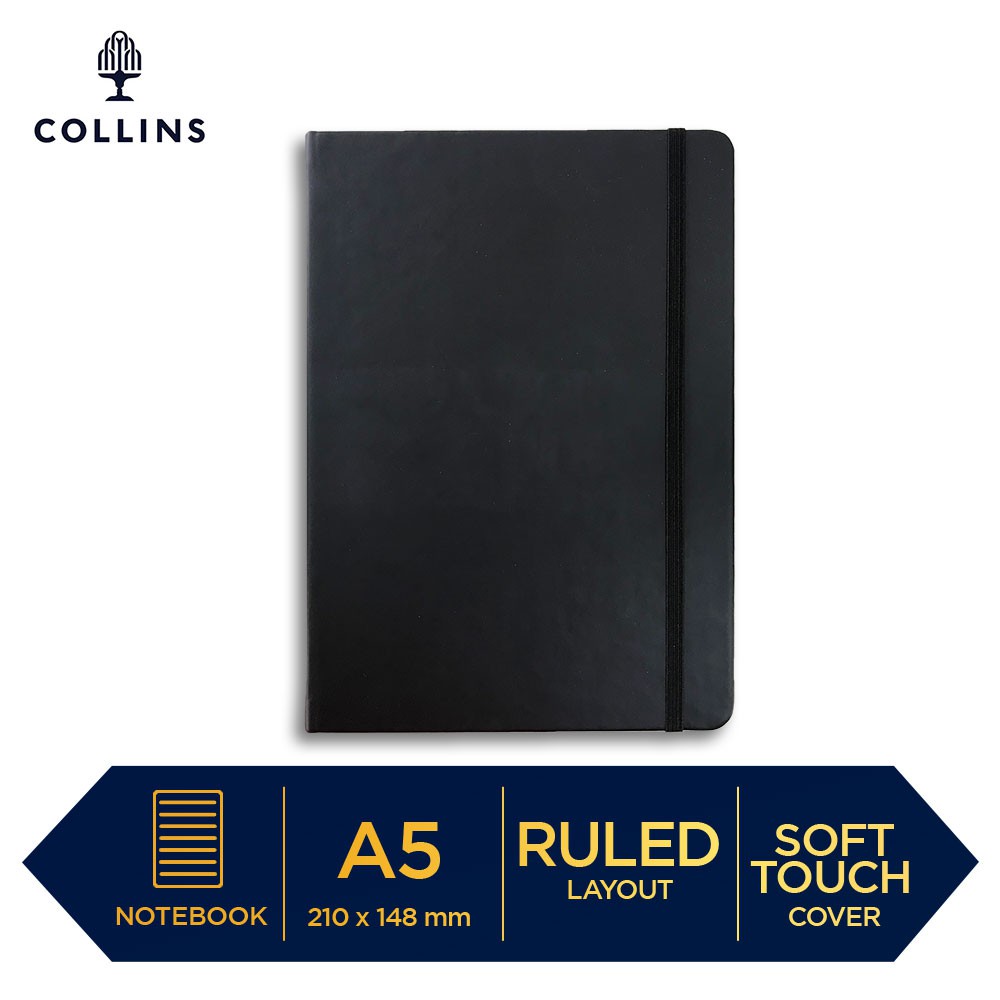Jual Collins Notebook Legacy A5 PLAIN Black Agenda Jurnal Planner ...