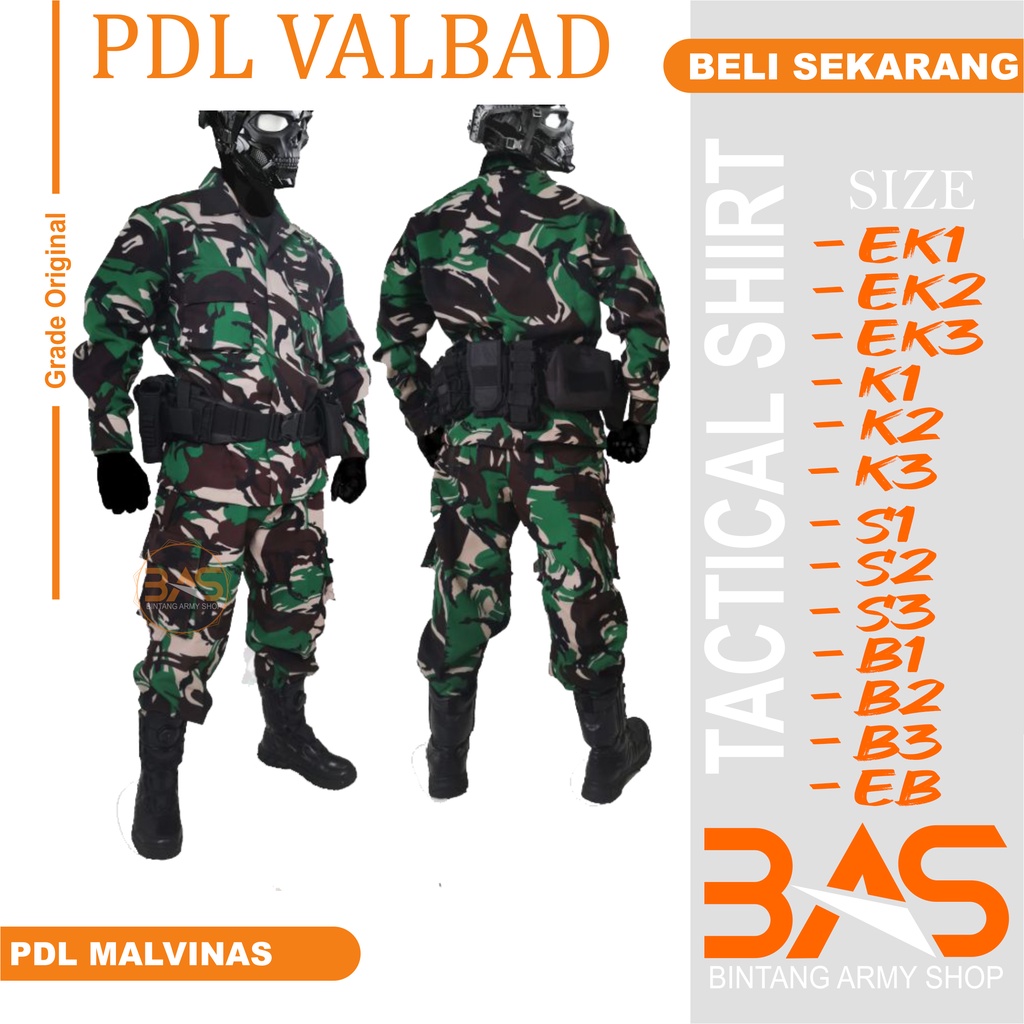 Jual STELAN BAJU PDL MALVINAS/PDL TEMPUR VELBET DINIR / PDL LORENG TNI ...