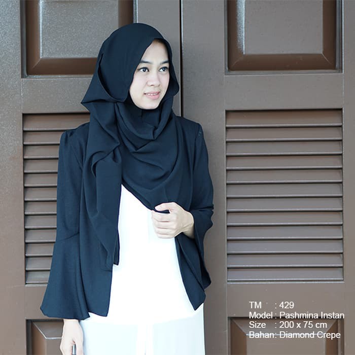 Jual Pashmina Instan Medium / Tiung TM-429 / Jilbab Instant / Diamond ...