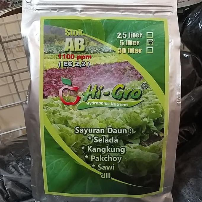 Jual Pupuk Nutrisi Ab Mix Higro Sayuran Daun Utk 1000L Larutan | Shopee ...