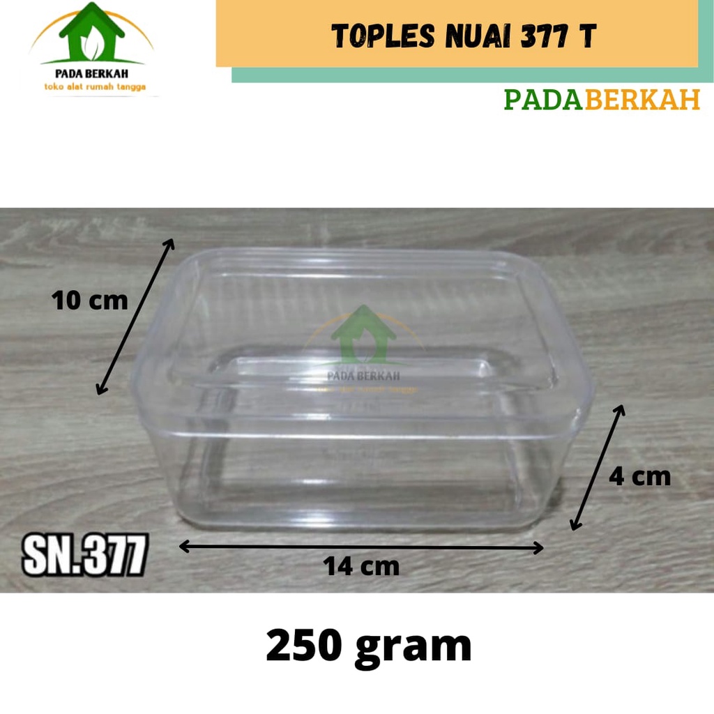 Jual Toples Kue Kering Persegi Panjang Nuai Sn 377 14 Kg Isi 12 Pcs Toples Nuai 377t 12 Kg 1 5737