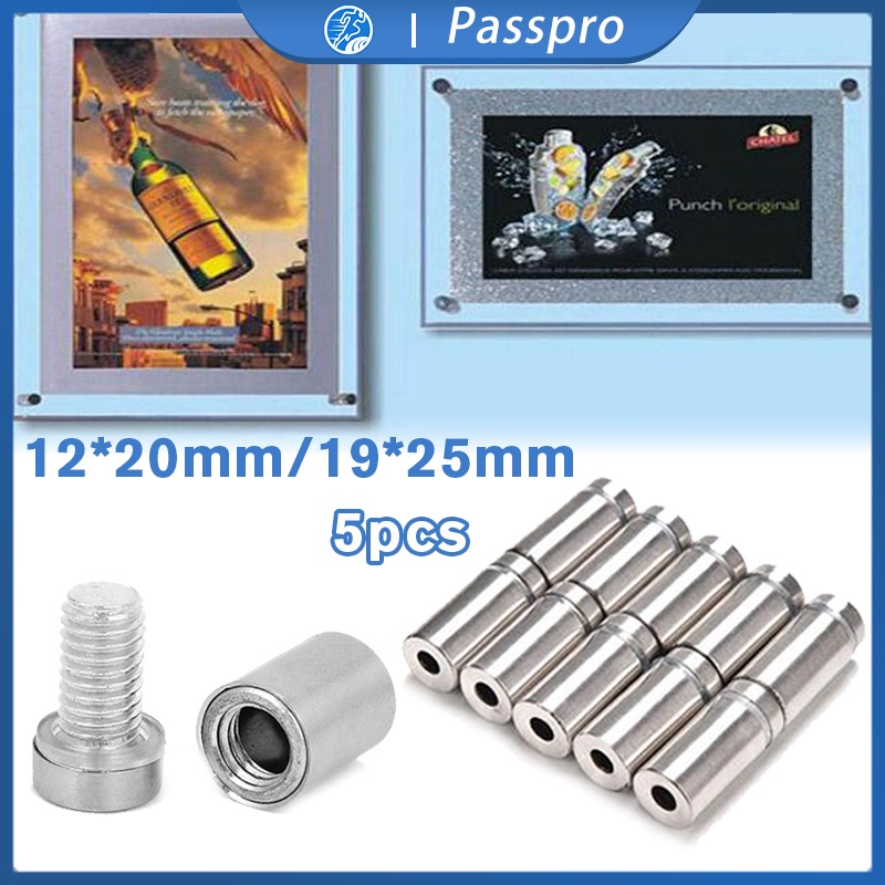 Jual 4PCS Pen Iklan Baut Stainless Steel 12 x 20 / 19 x 25 mm Baut Kaca ...
