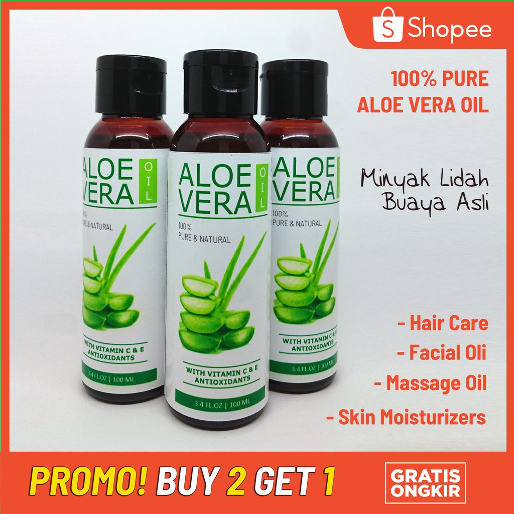 Jual Minyak Lidah Buaya Murni Aloe Vera Oil Asli Penyubur Rambut Penebal Alis Alami Shopee 