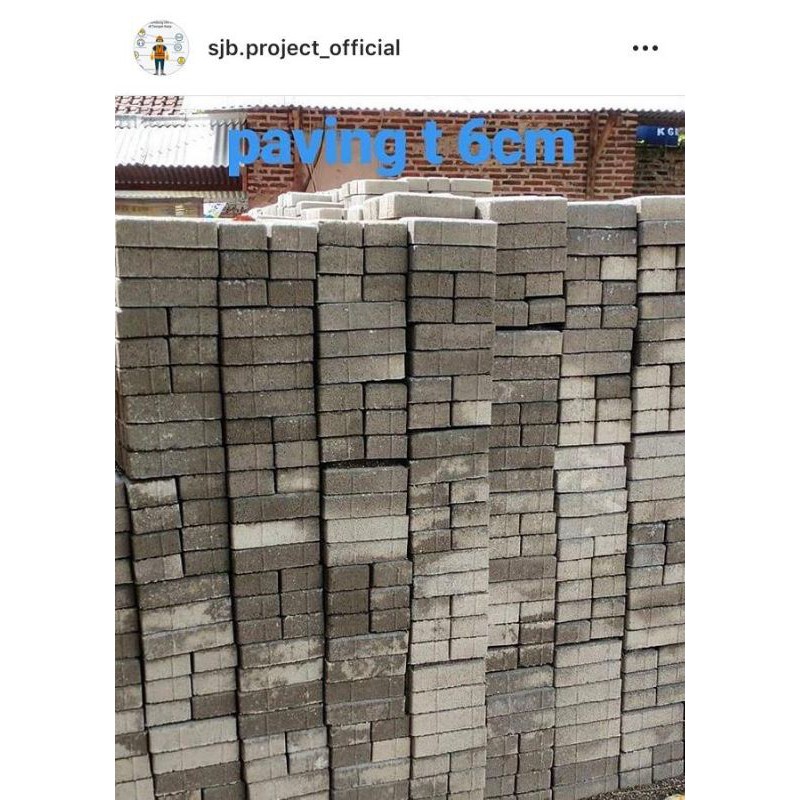 Jual paving block / konblock T 6cm | Shopee Indonesia
