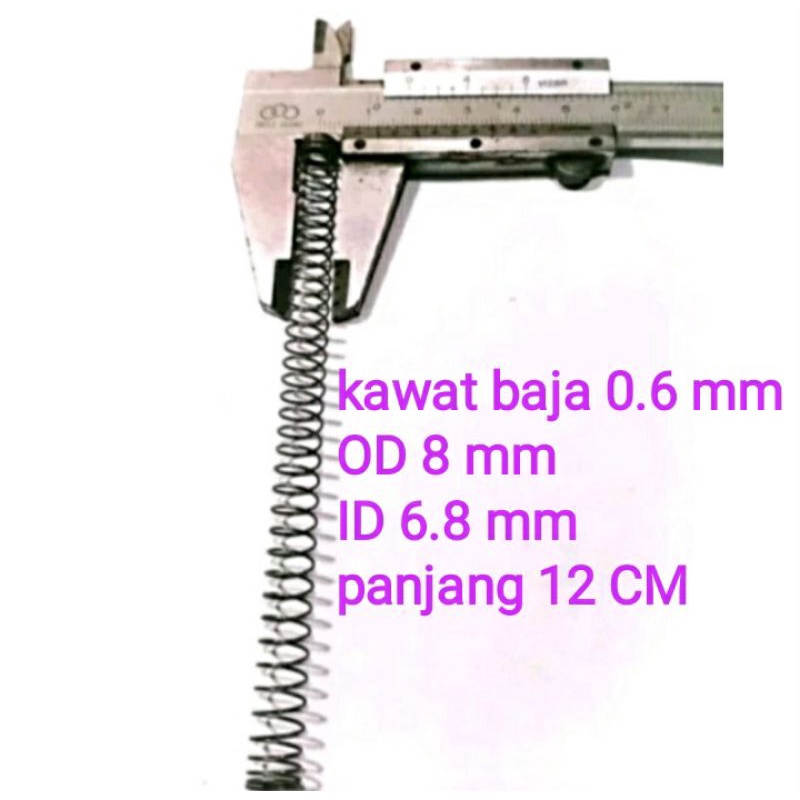 Jual Per Tekan Kawat Baja 1 Mm Id 6 Mm Od 8 Mm Panjang 2 Cm - Foto 11