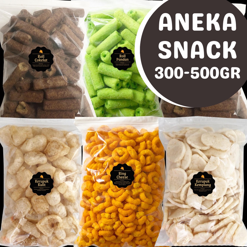 Jual Aneka Snack Kiloan 300 500 Gram Snack Grosir Grosiran Cemilan