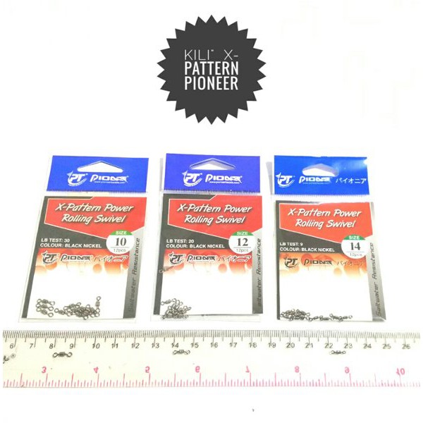 Jual KILI - KILI PANCING PIONEER X-PATTERN POWER ROLLING SWIVEL 12 ...
