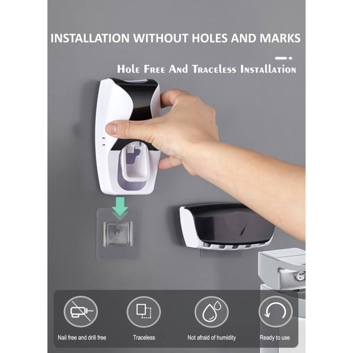Jual Dispenser Odol / Pasta Gigi Tempat Sikat/ Toothpaste dispenser ...