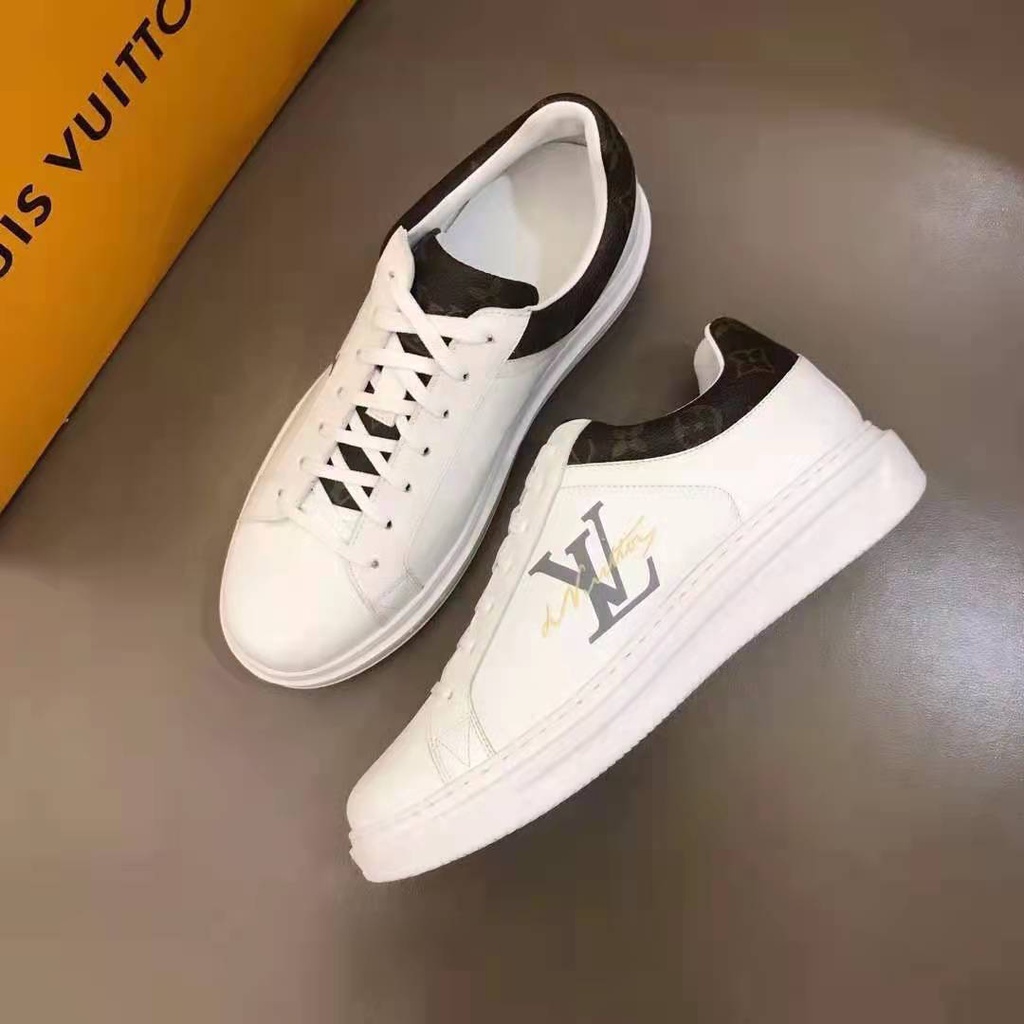 Jual Sepatu olahraga kasual pria LV/Louis Vuitton bermotif putih