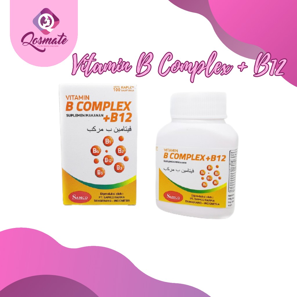 Jual Vitamin B Complex + B12 Suplemen Makanan isi 100 Tablet Shopee