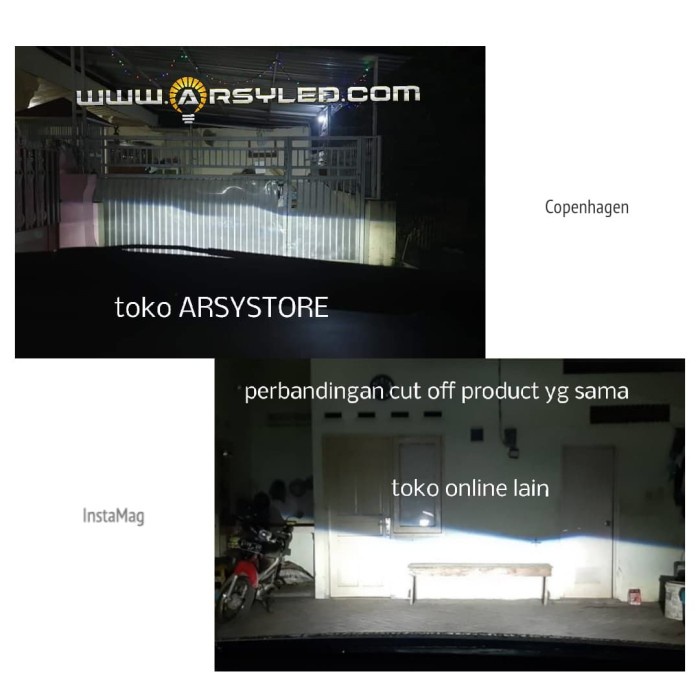Jual Lampu Utama LED H4 Mini Proyektor Cut off Rapi 9000 lm 6000k ...