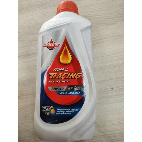 Jual oli federal racing 10W-40 4T 1000ML full synthetic | Shopee Indonesia