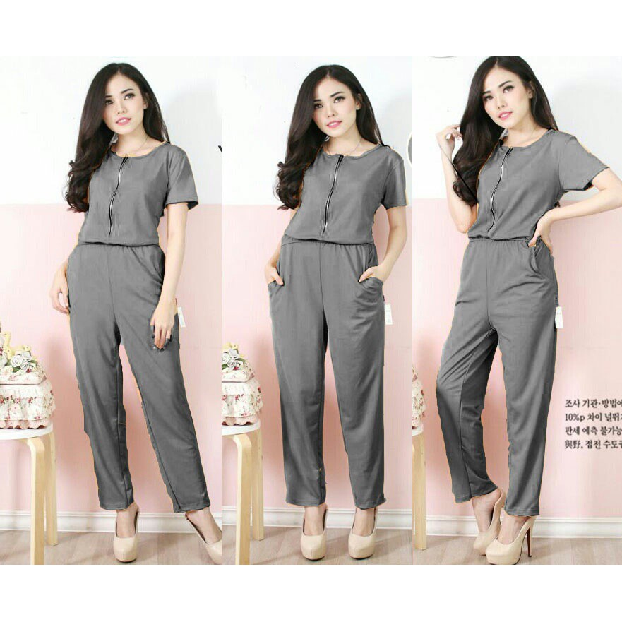 Jumpsuit della Pakaian wanita baju jumpsuit cewek atasan wanita setelan wanita