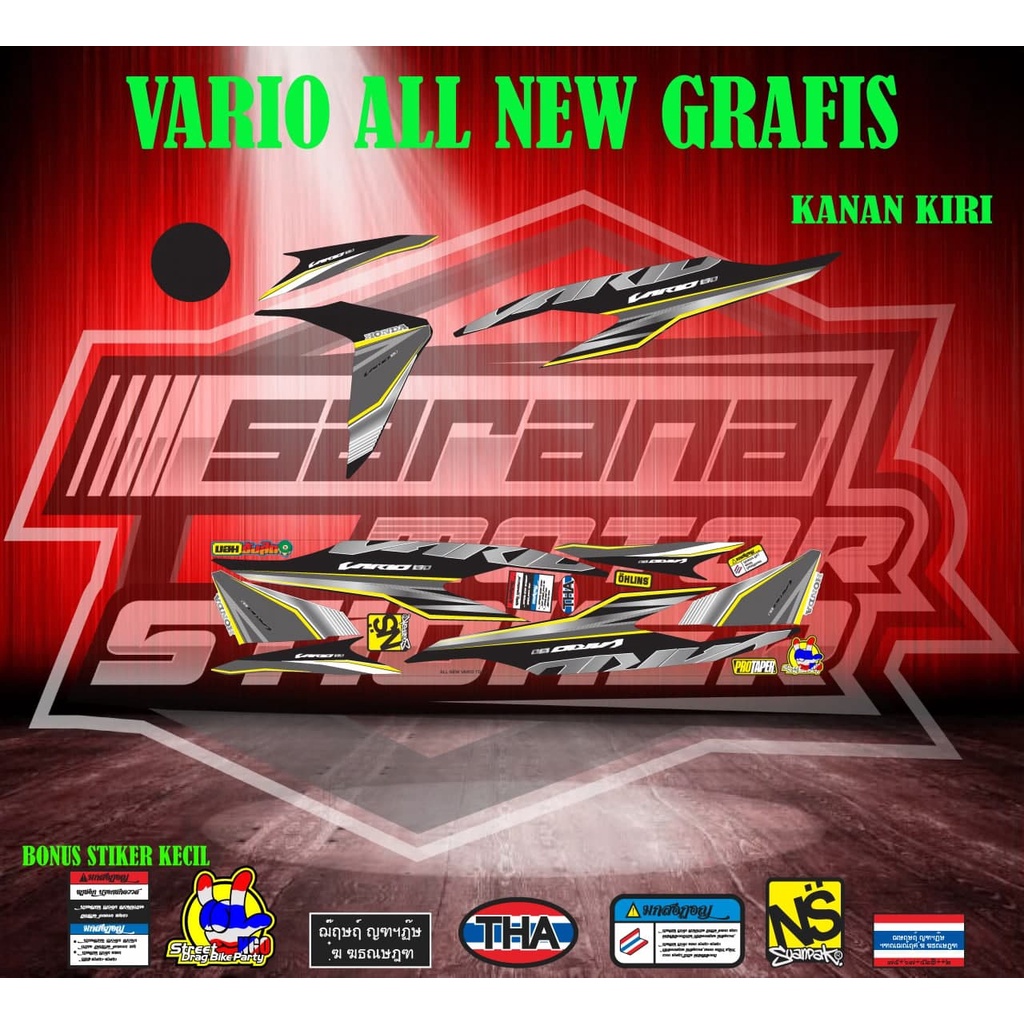 Jual STIKER STRIPING DECAL VARIASI HONDA VARIO NEW 150 TAHUN 2018-2021