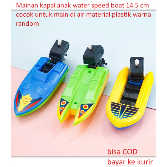 Jual Mainan kapal anak water speed boat 14.5 cm cocok untuk main di air ...