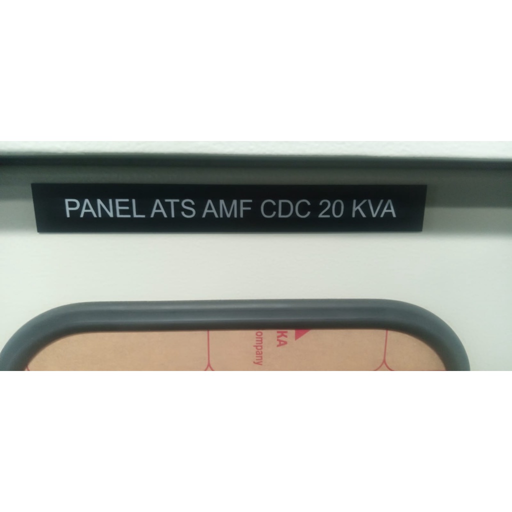 Jual LABEL PANEL LISTRIK hitam tulisan putih tulisan grafir laser ...
