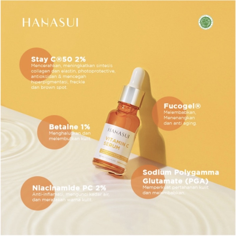 Jual Hanasui Face Serum Whitening Gold Vitamin C Collagen Anti Acne ...