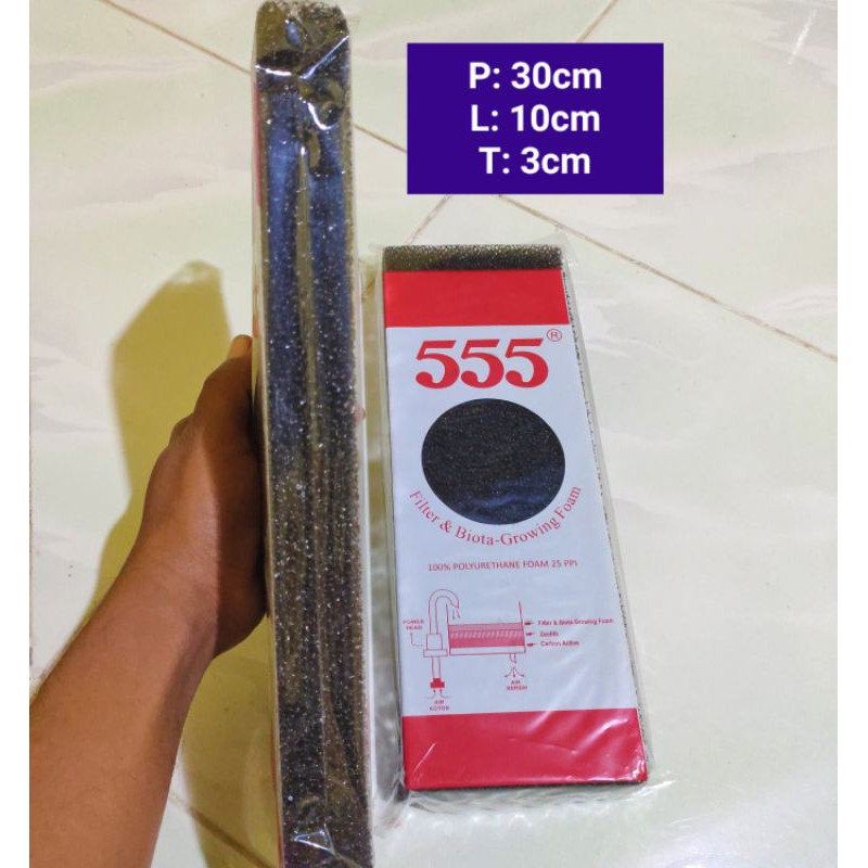 Jual Filtermat Biosponge Biofoam 555 Biomate busa hitam Media Filter ...