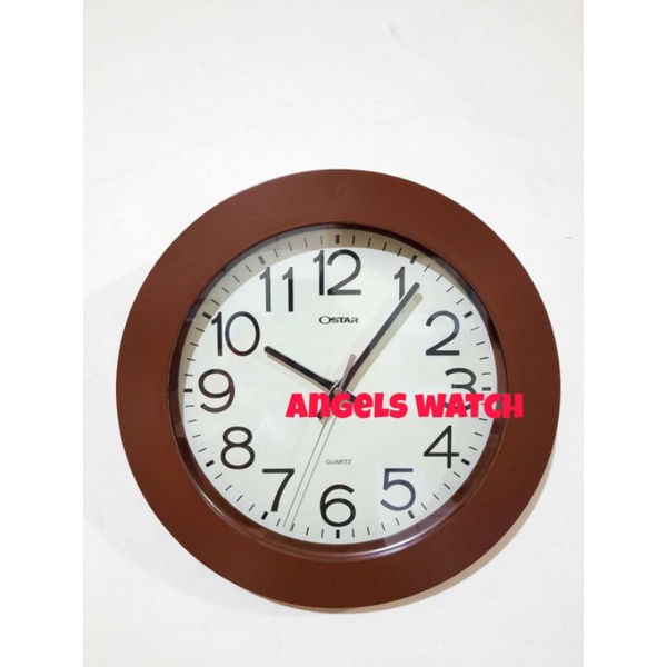 Jual Angelswatch Jam Dinding Kayu Ostar Quiet Sweep Movement Senyap Jam