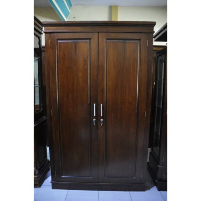 Jual Lemari Pakaian Pintu Full Kayu Jati Tpk Shopee Indonesia