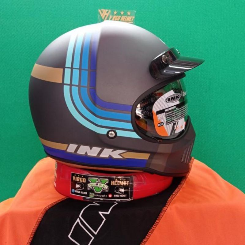 Jual HELM INK ORIGINAL INK TROOPER SOLID BLACK DOF/ MOTIF ORIGINAL INK ...