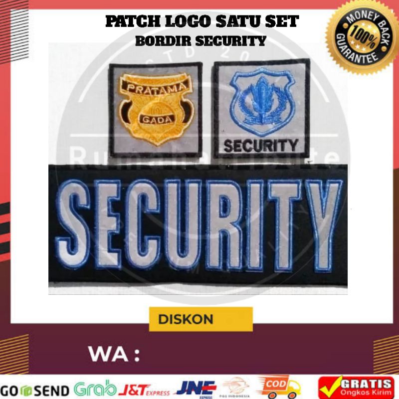 Jual Logo Bordir Security Patch Logo Bordir Satu Set Security Shopee Indonesia