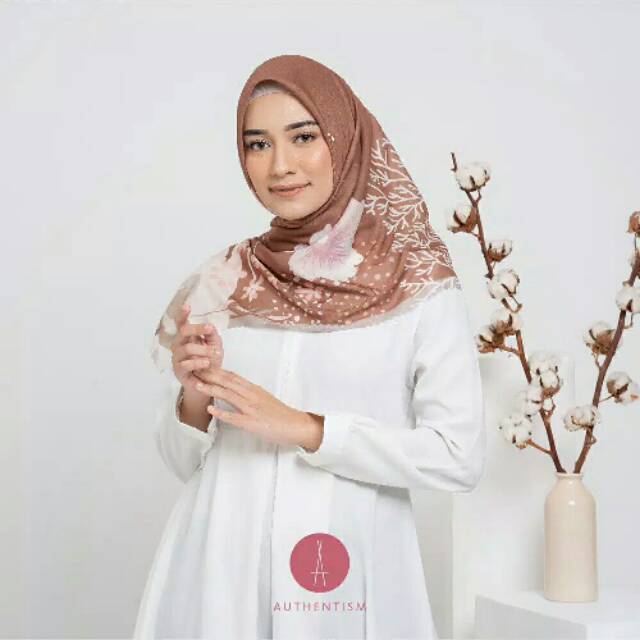 Jual Hijab Voal Ultrafine Aura Series Signature 089 Lasercut Hijab Segiempat Voal Print