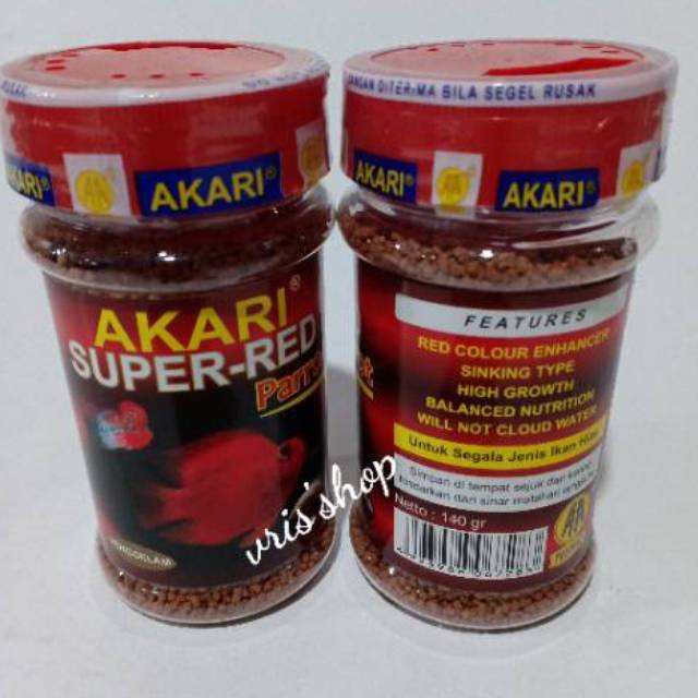 Jual Akari Super Red Parrot Gr Pakan Ikan Hias Shopee Indonesia