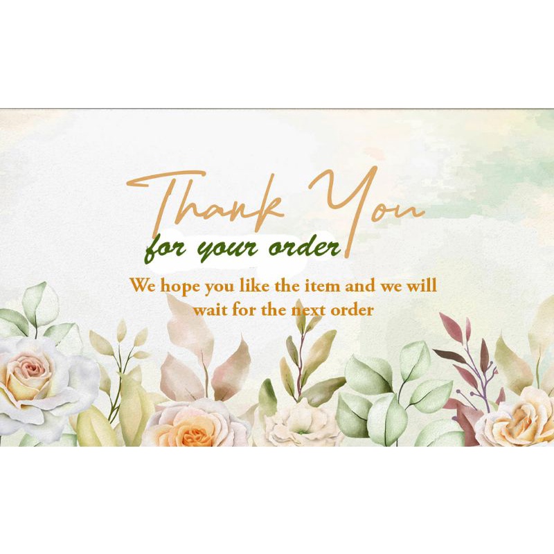 Jual Part 2 Thankyou card thank you card thankyou for your order thank