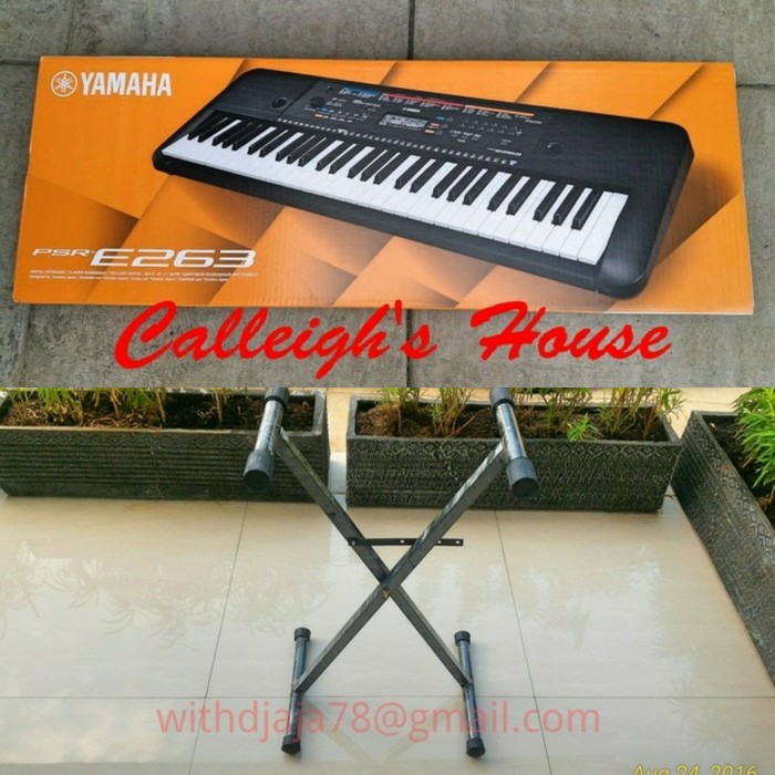 Jual Keyboard Yamaha PSR E263 / PSRE263 Original Plus Stand Keyboard ...