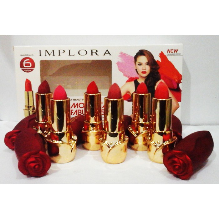 Jual LIPSTICK IMPLORA FLEUR ROUGE / ROSE / MAWAR (LUSINAN TIDAK ECER ...