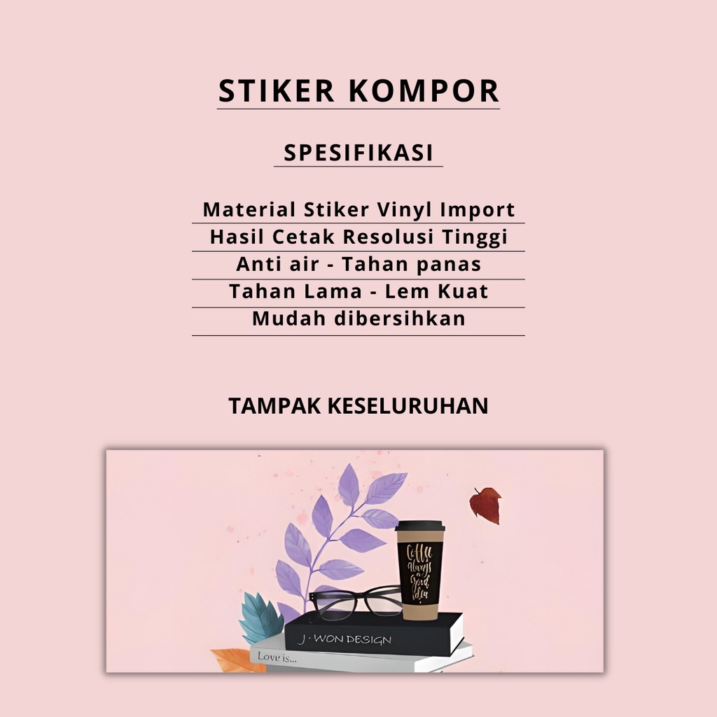 Jual Stiker Kompor 1 Tungku dan Sticker Kompor 2 Tungku Motif Minimalis ...