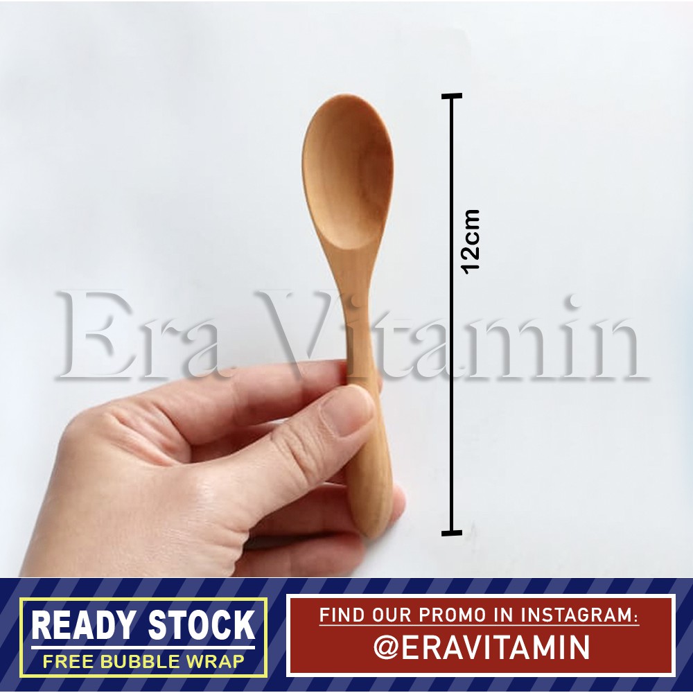 Jual Sendok Kayu minum madu kualitas bagus tebal halus Wooden spoon ...