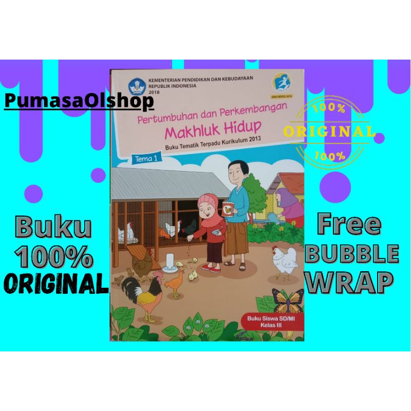 Jual BUKU TEMATIK UNTUK SD/MI KELAS 3 - TEMA 1 PERTUMBUHAN DAN ...