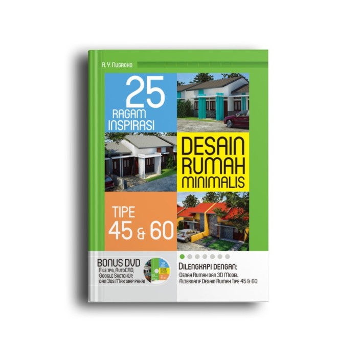 Jual Buku 25 Ragam Inspirasi Desain Rumah Minimalis Tipe 45 & 60 Bonus